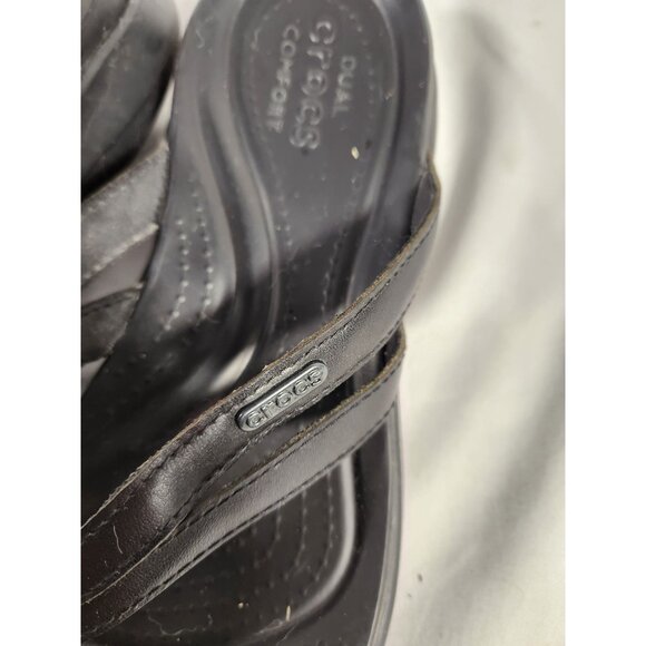 Crocs Womens Fit Flop Sandal Black Comfort Beach 10 - Picture 9 of 11